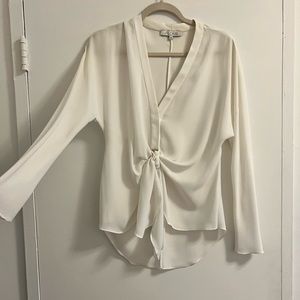 ALEXIS long sleeve white  blouse